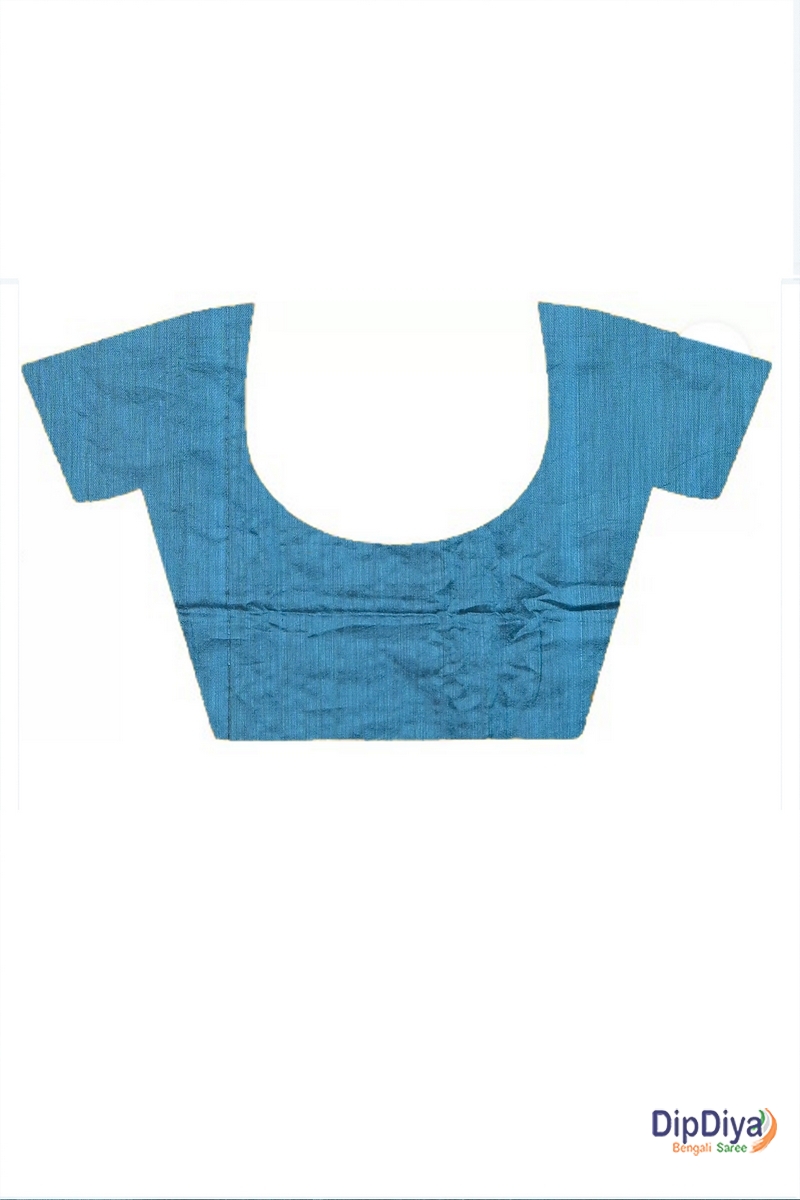 Cobalt Blue Pure Cotton Parag Embroidery Handloom saree (213)